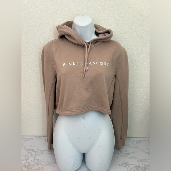 WOMENS Pink Soda Sport Cropped Pullover Hoodie Sweater Womens S Long Sleeve​​ - Picture 2 of 6